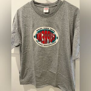 NWOT SUPREME NY NEW S*IT GRAY T SHIRT LARGE